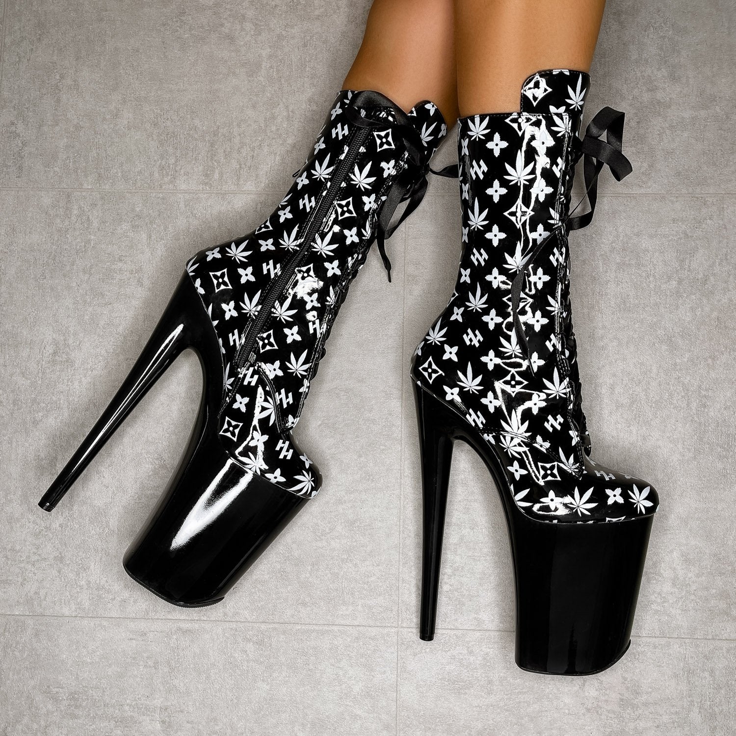 Branded Boot - Black/Black - 9 INCH - Image 3