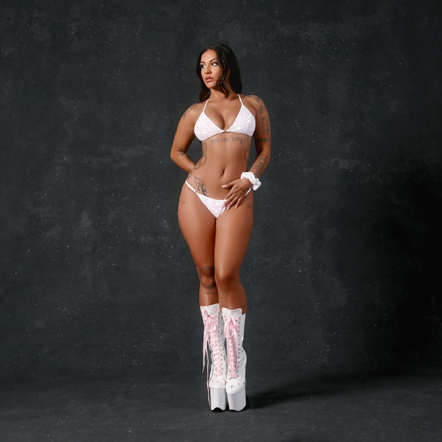 Pearl Mermaid White - HOAH Clasp Bikini Top - Image 7
